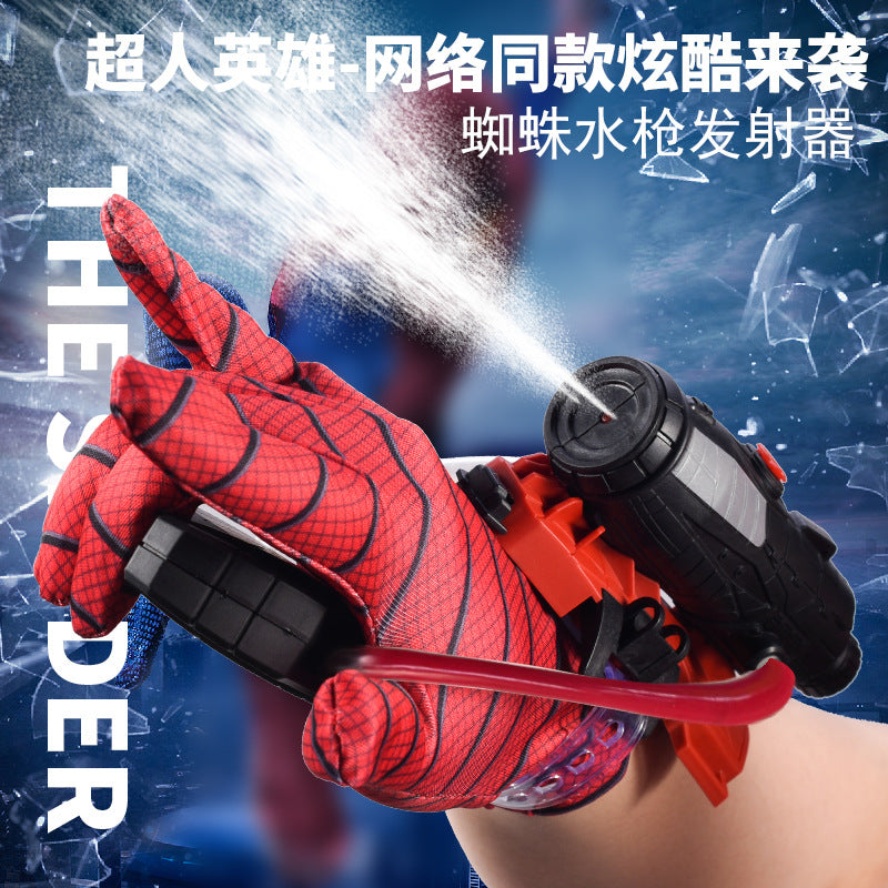 Spider-man wrist launcher water gun - press-to-fire, wearable arm water toy for kids