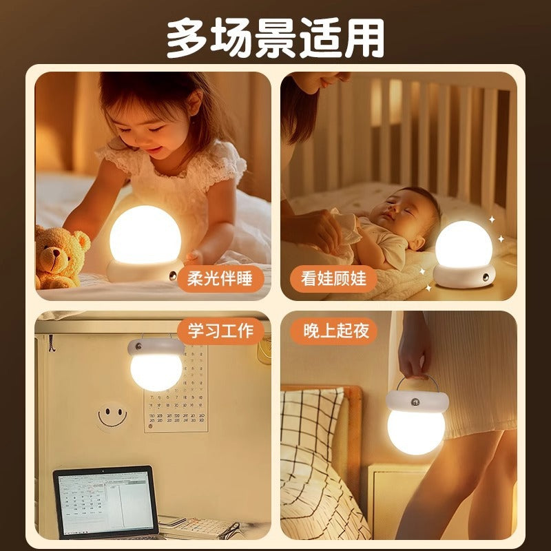 Rechargeable night light - perfect for postpartum care, baby feeding, eye protection, desk lamp, bedside lamp, bedroom night light, and children's sleep light