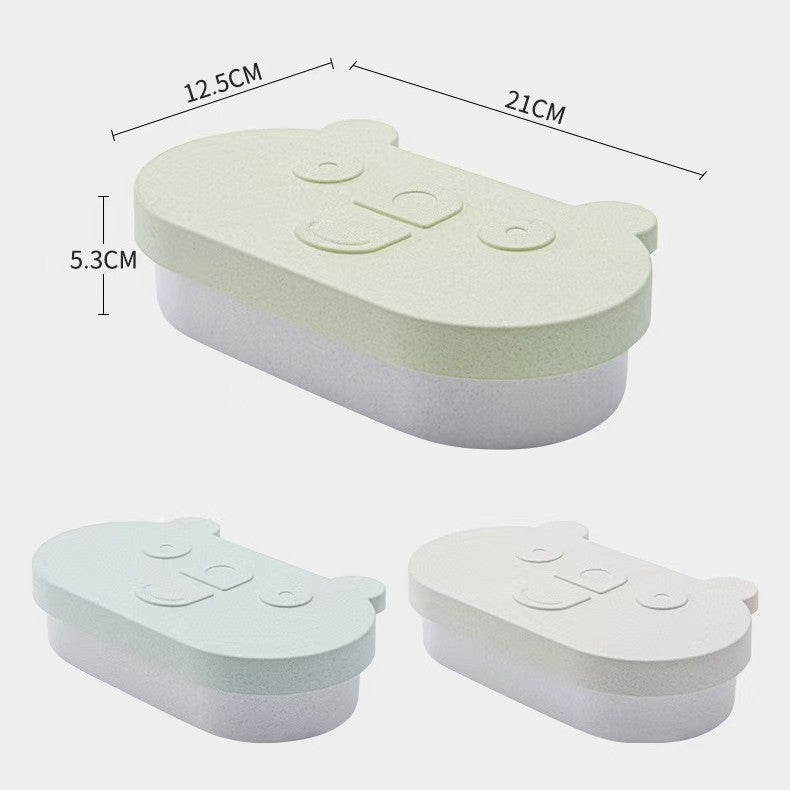 Cartoon easy bear wheat straw lunch box office worker bento box student lunch box with compartment microwave oven lunch box