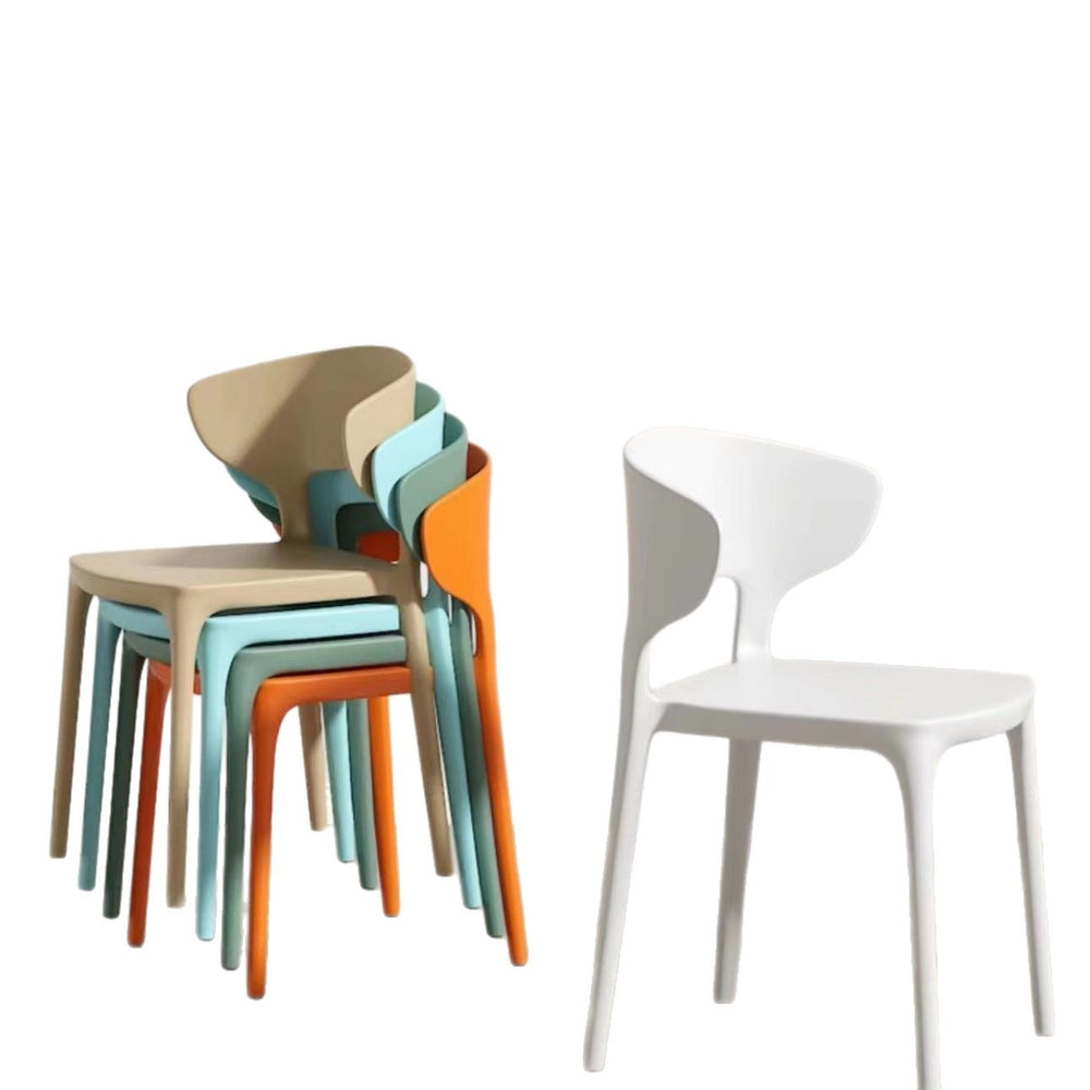 For home chair modern casual dining table and chair thickened plastic horn chair nato casual milk tea back chair negotiation chair