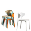 For home chair modern casual dining table and chair thickened plastic horn chair nato casual milk tea back chair negotiation chair