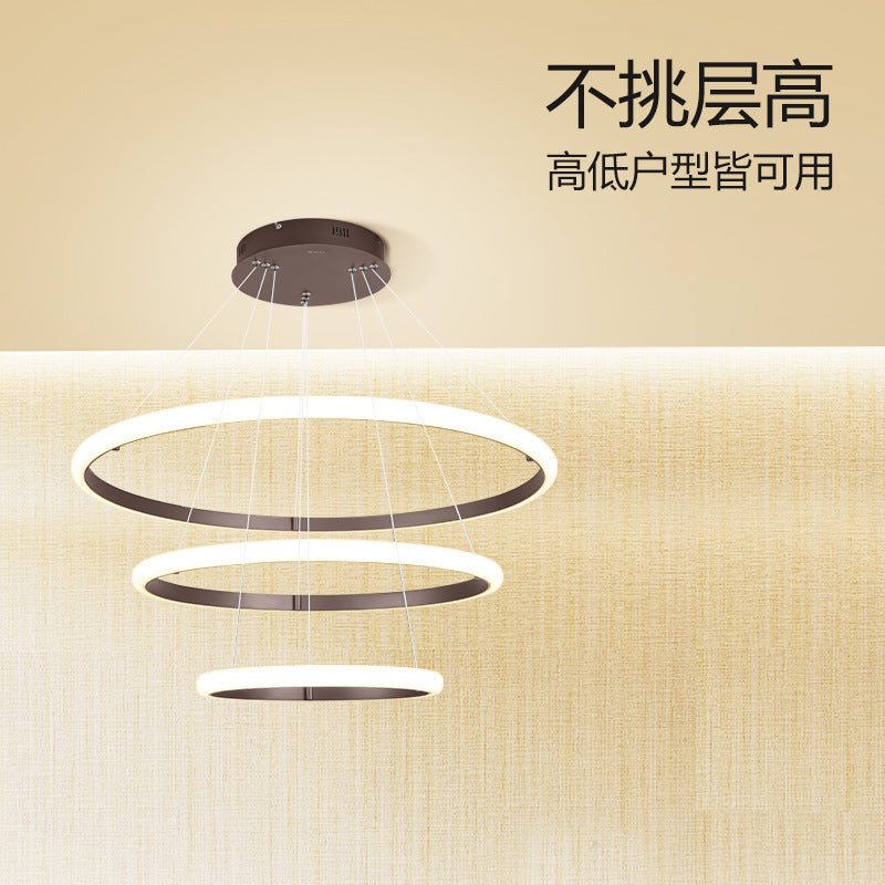 Bull led ceiling chandelier light luxury personality simple Nordic round bedroom lighting new lamps X06 star ring