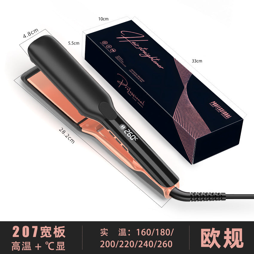 Cross-border vibration straight plate clip-roll straight dual-purpose electric splint household curling iron straightening plate negative ion high temperature hair straightener