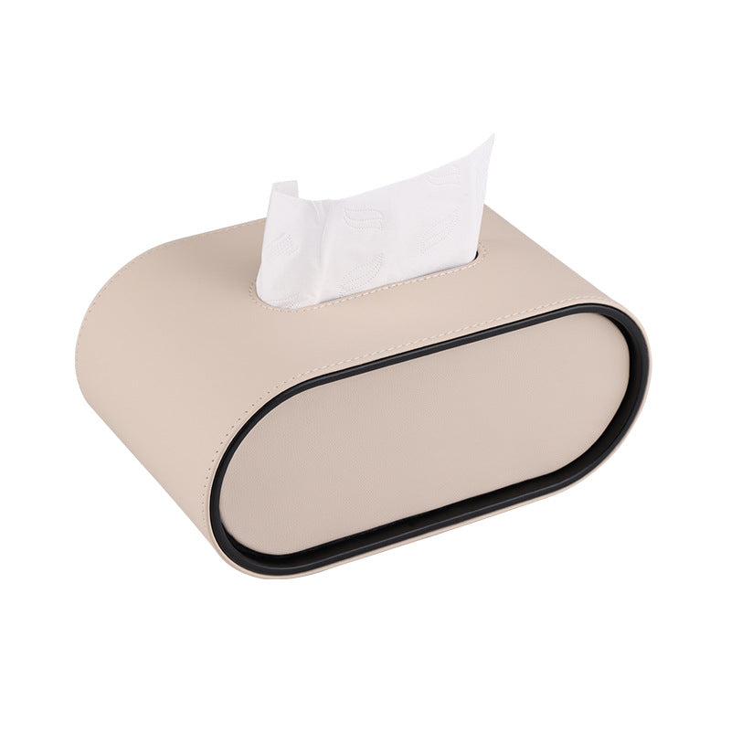 Oval tissue box, living room, high-end home dining room, creative light luxury coffee table, desktop remote control, storage and paper drawing