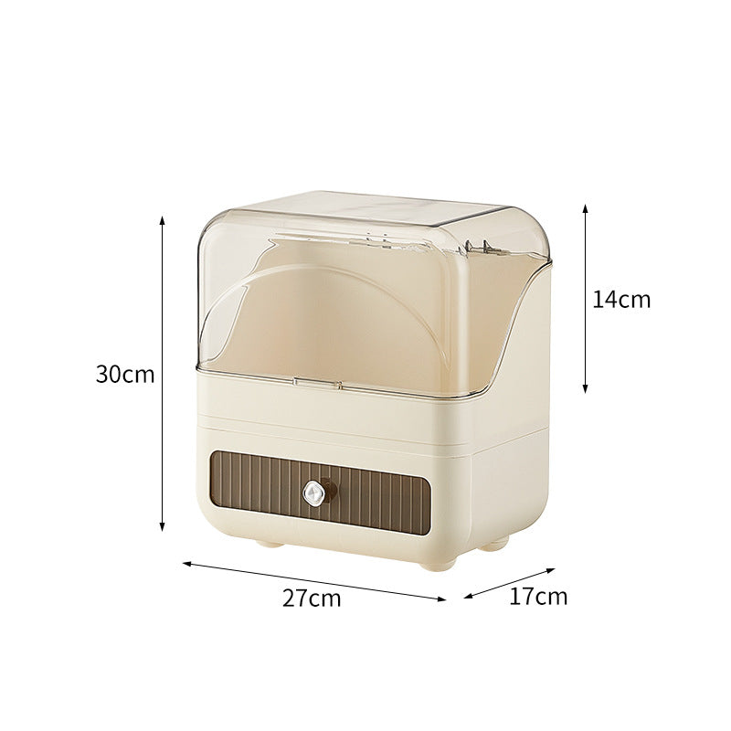 German cosmetics storage box large capacity dustproof new cream wind desktop dresser skin care product storage shelf