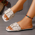 Plus size women's polka dot flat sandals - comfortable, stylish, and perfect for summer! ideal for beach, vacation, or everyday wear with dresses