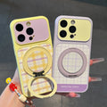 Suitable for instant change to apple 17promax large window mobile phone case contrasting color plaid iphone18 anti-fall protective case 15