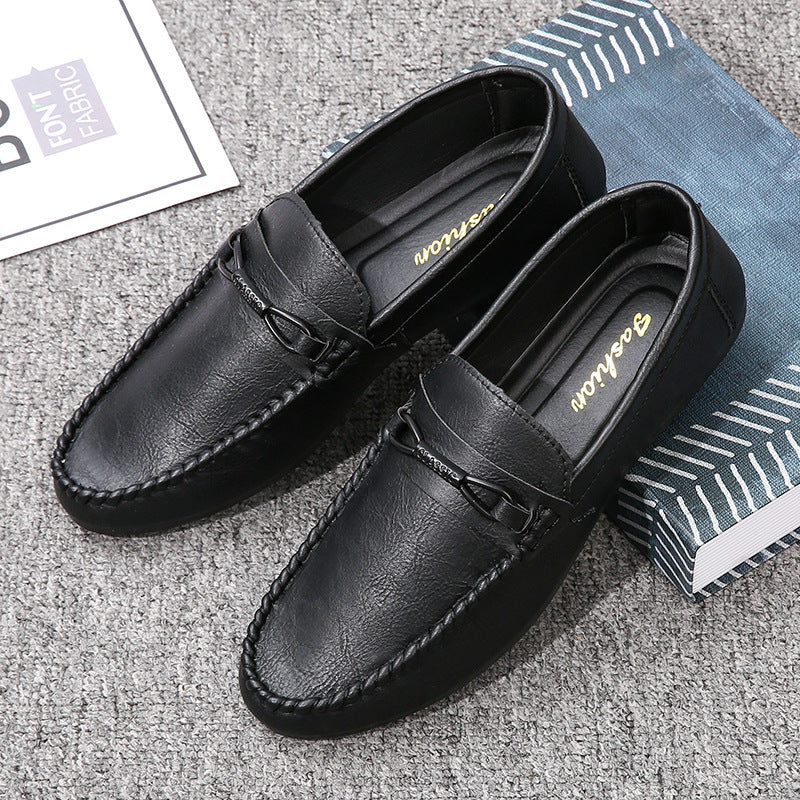 Men's loafers: new 2025 slip-ons, korean style trendy soft sole casual leather shoes, british style men's footwear