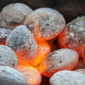 For homepicnic carry barbecue charcoal carbon flammable and resistant to baking firepower large bamboo charcoal spherical round block carbon outdoor camping charcoal