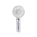 New transparent handheld fan - usb rechargeable, perfect for home, desk, outdoor use, portable mini pocket fan