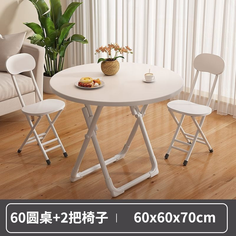 Foldable table dining table for homesmall apartment rental house simple table and chairs for eating square table round table convenient stall