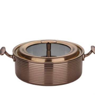 Three-layer steel pot body stew pot set soup pot set fire pot set buffet dry 304 stainless steel soup pot