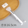 White pole silver sleeve large fan-shaped silicone brush