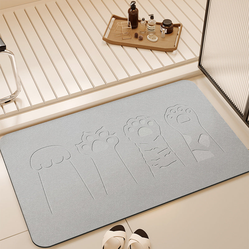 Diatom mud bathroom absorbent floor mat bathroom door shower room quick-drying toilet foot mat non-slip mat carpet bathroom