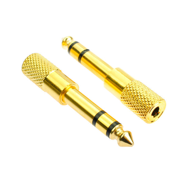 6.5 male to 3.5 female head 6.5mm to 3.5mm audio adapter, microphone MIC power amplifier converter head, gold-plated