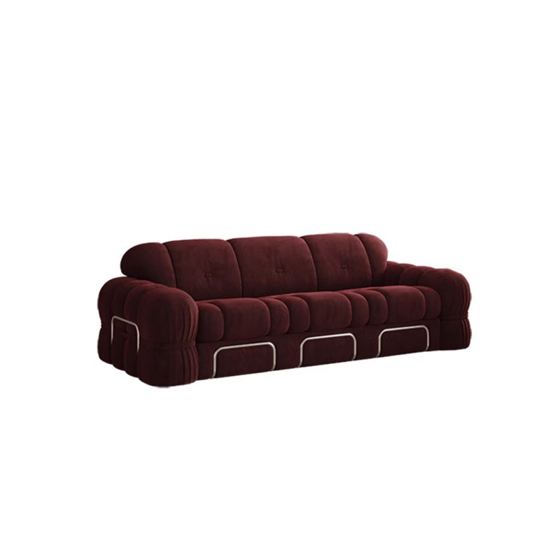 Modern medieval style accessible luxury fabric sofa for large and small apartments nordic living room single three-person steel tooth designer retro