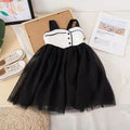 Girls' all-cotton summer dress - korean style, mesh tutu princess dress, sleeveless kids' dress