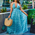 D271 women's foreign trade independent website  summer camisole sexy printed cross-border dress long gown european and american style dress