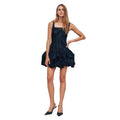 New arrival cross-border fashion denim slim high waist suspender skirt high waistdressbacklessshort