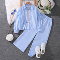 Hot-selling export children's clothing set for boys and girls, spring  european and american new style,  casual striped long-sleeved shirt and pants