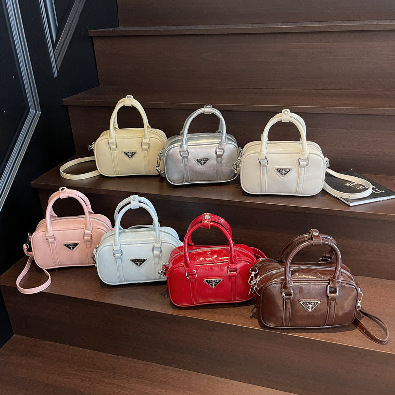 Retro handbag bag women's fashion new versatile bowling pillow bag  explosion shoulder messenger bag women's bag