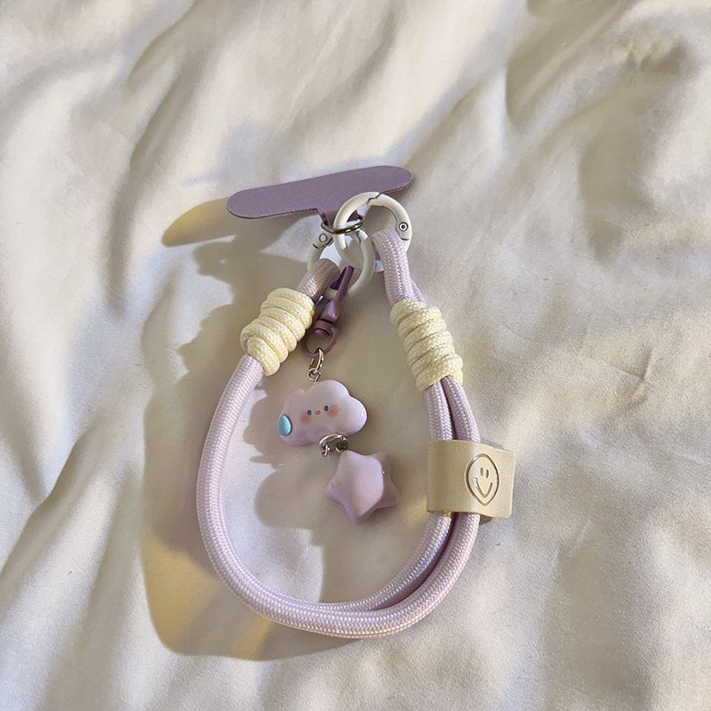 ins speechless clouds stars mobile phone case lanyard wristband short mobile phone camera lanyard pendant keychain universal