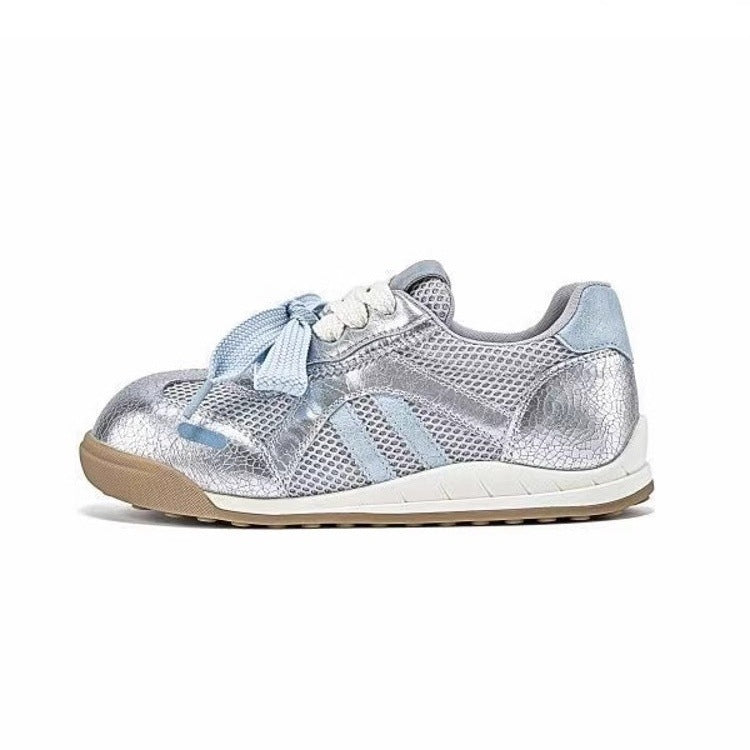 Thick soleheight increasing breathable german training shoes women's 2026 summer new arrival popular internet celebrity mesh casual sports thin sneakers