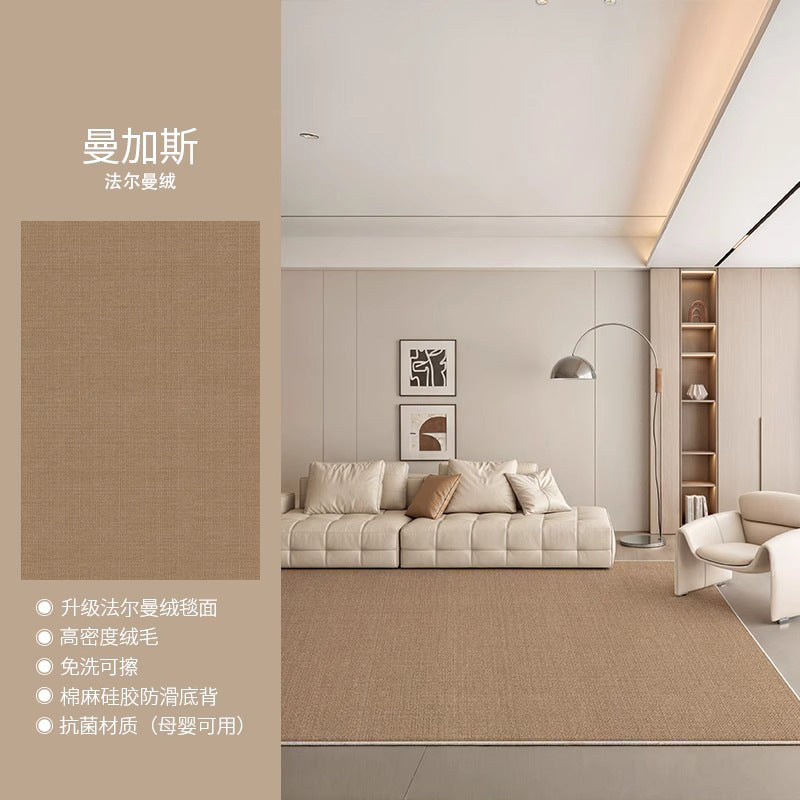 Distributed carpet living room italian minimalist  new waterproof bedroom no-wash wipeable light luxury high-end household floor mat