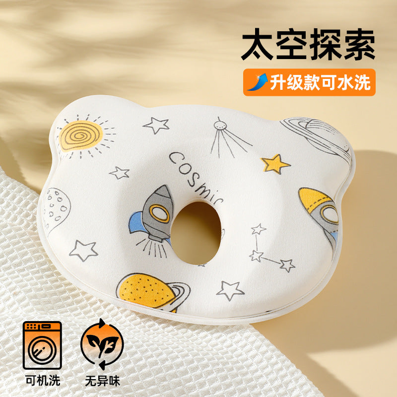 Baby head shaping pillow for 0-6 months and up - memory foam for newborns and infants - corrects head shape and prevents flat head syndrome