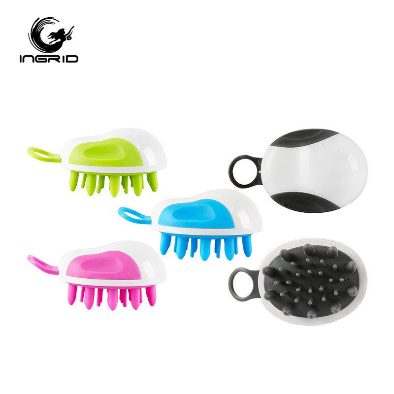 Clean Shampoo Brush Hair Salon Massage Scalp Home Bath Portable Soft Silicone Shampoo Brush