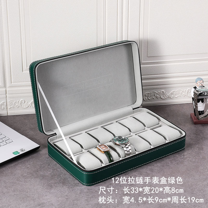 New double-layer 20-digit watch box with sunroof watch jewelry storage box bracelet box large-capacity watch collection box