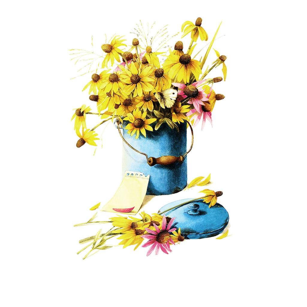 Cross-border  new creative flower wall stickers in iron drums are used for beautiful stickers for home decoration