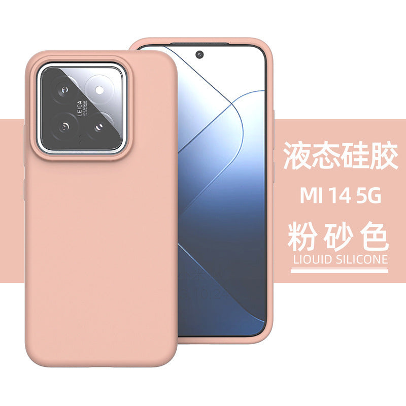 Official xiaomi 17 liquid silicone solid color phone case, new redmi k70 shockproof soft shell protective cover 16u