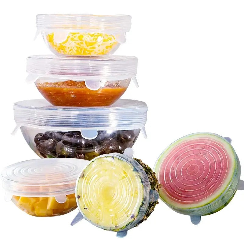 Silicone fresh-keeping lid, food-grade silicone food container lid, silicone fresh-keeping cover, smiley face sealing lid, food wrap - cross-border