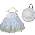 Girls' sundress - new summer  collection: little girl's vacation-style floral birthday dress, princess summer dress