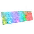 Dou ni kb101 colorful illuminated rgb transparent keyboard - mechanical feel, wired gaming keyboard for laptops
