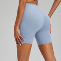 Fashionnew arrival lycra yoga shorts women's high waist hip lift no embarrassing line sweatpants outwear naked fitness shorts