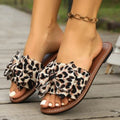new women's flat casual sandals & slippers - plus size bow detail - sandals 40-43
