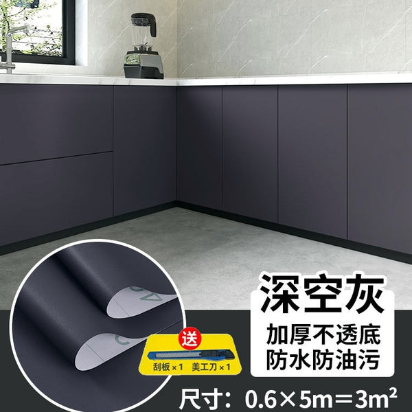 Wholesale self-adhesive sticker thickened skin film furniture wardrobe cabinet renovation ugly cover waterproof moisture-proof wear-resistant sticker