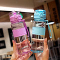 New heat-resistant bouncing cup - minimalist design for men and women, sports plastic cup, drop-proof with carry strap, high-value direct drink portable water bottle