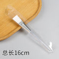 Transparent pole extra bright silver set with white hair brush length 16cm