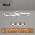 Creative ring restaurant pendant light - modern minimalist, unique twisted line design - nordic style bar/island counter hanging lamp - wholesale