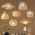 Straw hat chandelier southeast asian rattan creative bamboo art restaurant wedding store hotel b&b lampshade bamboo woven decorative chandelier