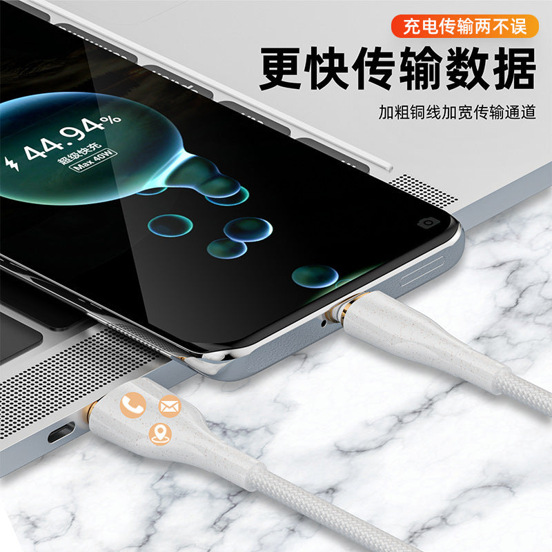 Usb data cable type-c 5a fast charging cable compatible with leeco android nylon braided iphone apple charging cable