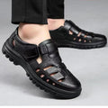 New arrival business hole cool leather shoes men's casual wedding groom british sandals summer breathable youth pointed toe men's shoes