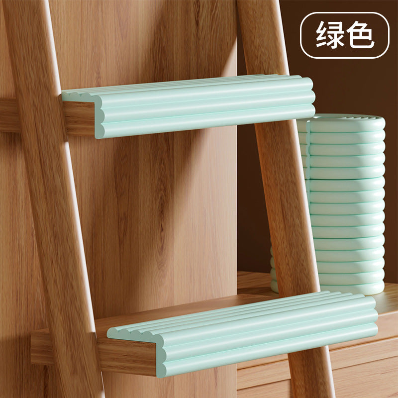 Student dormitory bunk bed stair tread pads - no adhesive required, multi-functional corner soft pack, anti-collision strips, protective and non-slip