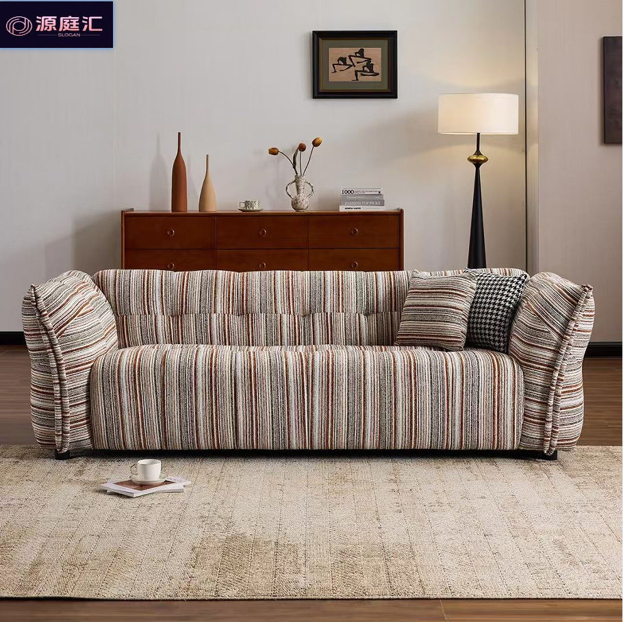 Dopamine rainbow sofa - trendy pixelated color block accent chair for small living rooms