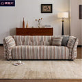 Dopamine rainbow sofa - trendy pixelated color block accent chair for small living rooms