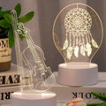 3d night light acrylic children's cartoon logo birthday gift table lamp led ambient light touch control eye protection