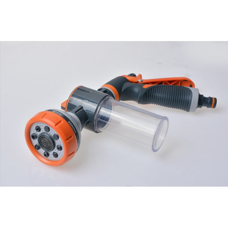 8 Functions Glue-coated foam water gun Garden car wash water gun Gardening watering nozzle Pet shower
